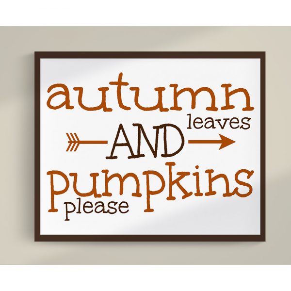 Autumn leaves and pumpkins please print and svg